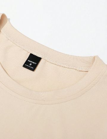 Tricou Oversize SHEIN, crem