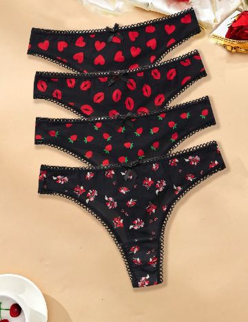 Set chiloti 4 perechi SHEIN, negru