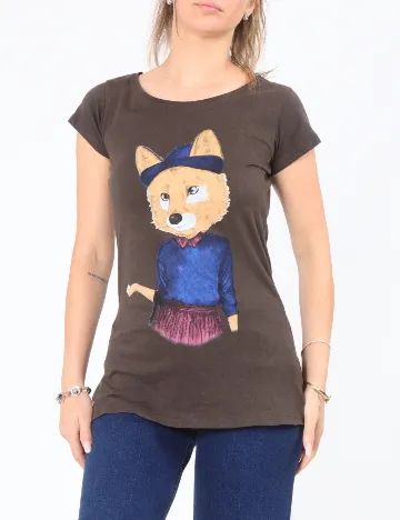 Tricou Pull&Bear, maro