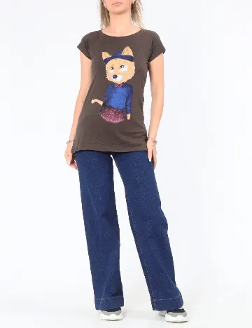 Tricou Pull&Bear, maro