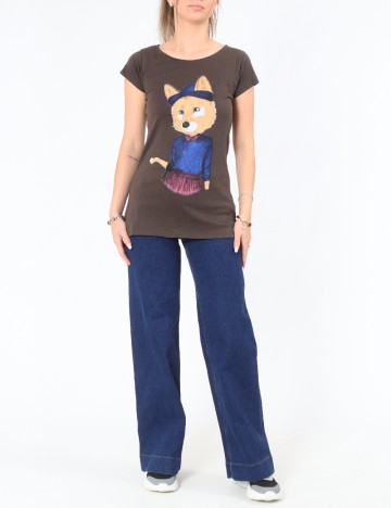 Tricou Pull&Bear, maro