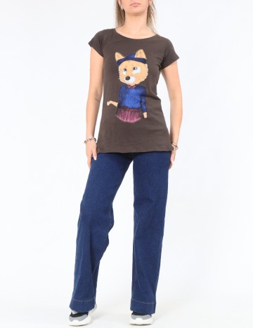 Tricou Pull&Bear, maro