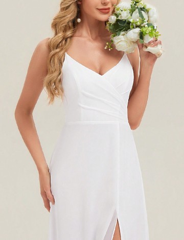 Rochie lunga Ever-Pretty, alb