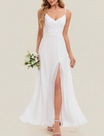 Rochie lunga Ever-Pretty, alb