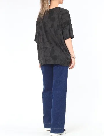 Tricou Oversize Bershka, gri
