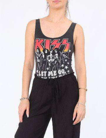 Body Bershka, gri inchis