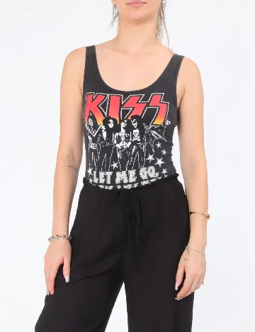 Body Bershka, gri inchis