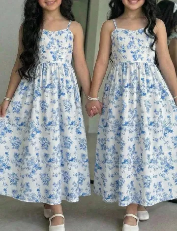 Rochie lunga Shein Kids, albastru
