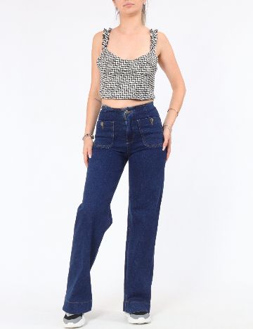 Top Zara, alb/negru