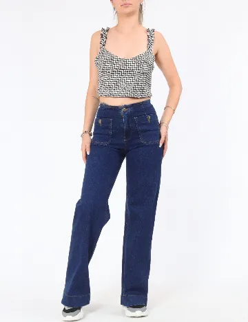 Top Zara, alb/negru