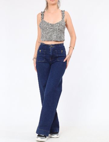 Top Zara, alb/negru