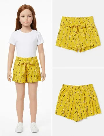 Pantaloni scurti Zara, galben