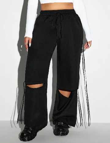 Pantaloni SHEIN CURVE, negru