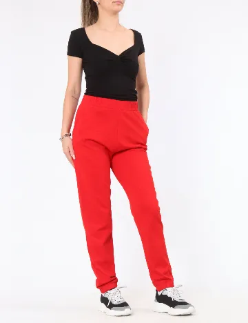 Pantaloni Zara, rosu