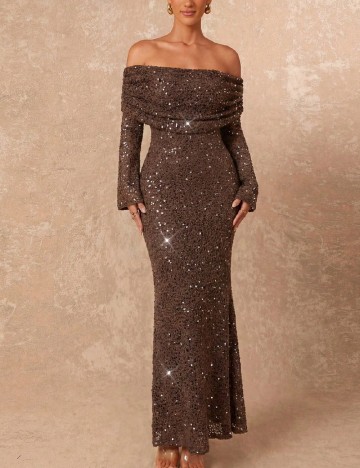 Rochie lunga SHEIN, maro