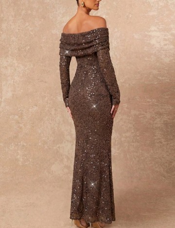 Rochie lunga SHEIN, maro