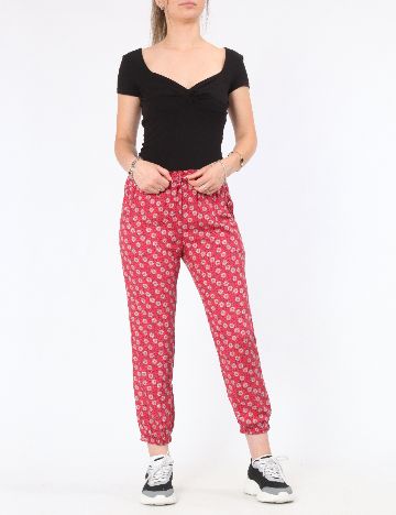 Pantaloni Zara, rosu
