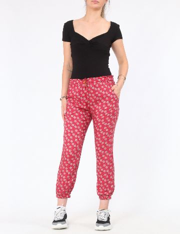 Pantaloni Zara, rosu