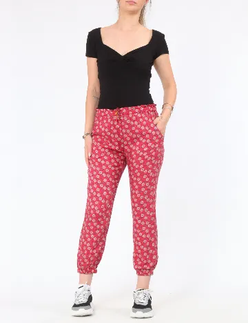 Pantaloni Zara, rosu