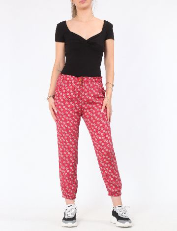Pantaloni Zara, rosu