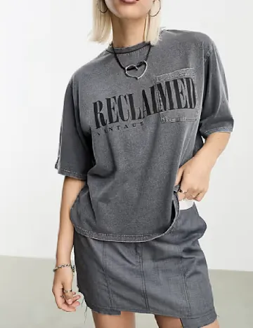 Tricou Reclaimed Vintage, gri