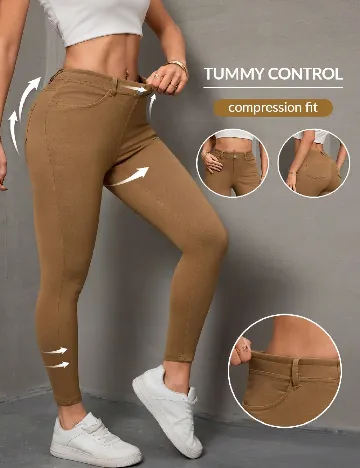 Pantaloni SHEIN, maro