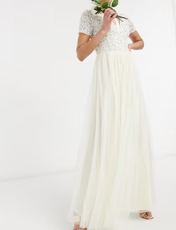 Rochie lunga Maya Deluxe, alb