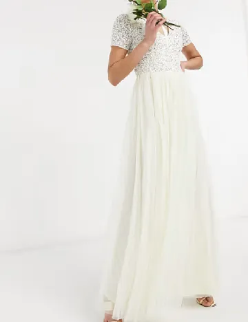 Rochie lunga Maya Deluxe, alb