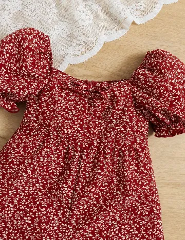 Salopeta Shein Kids, rosu/alb