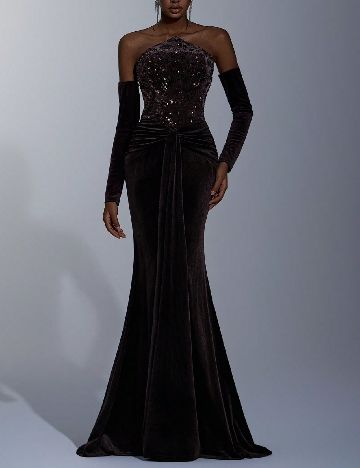 Rochie lunga SHEIN, maro