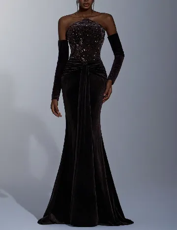 Rochie lunga SHEIN, maro
