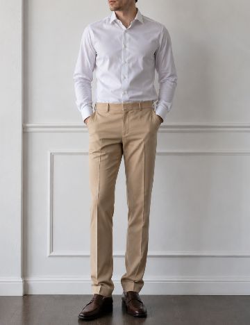 Pantaloni Zara, crem
