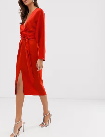 Rochie medie ASOS, rosu