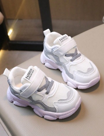 Adidasi Shein Kids, alb/gri