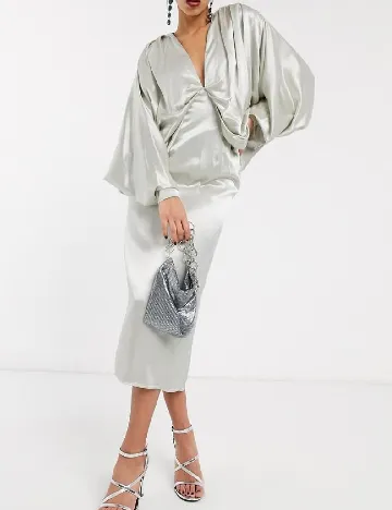 Rochie medie ASOS, gri
