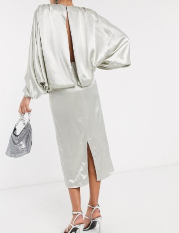 Rochie medie ASOS, gri