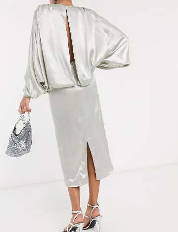Rochie medie ASOS, gri