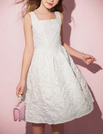 Rochie scurta Shein Kids, alb