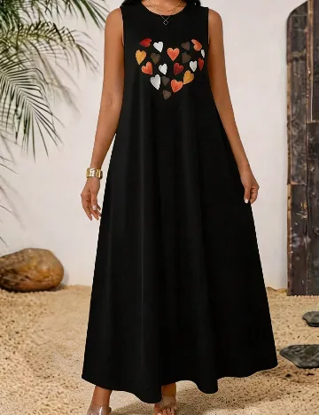 Rochie lunga SHEIN CURVE, negru