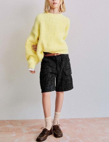 Pantaloni scurti Zara, negru