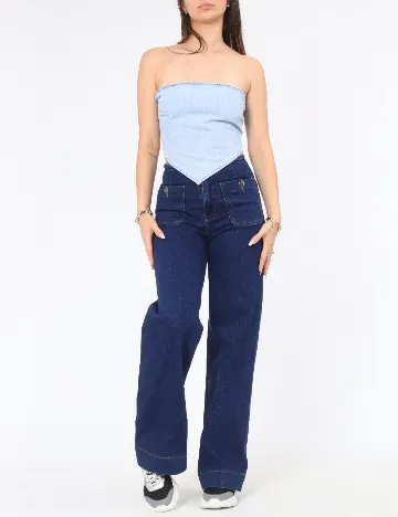 Top Zara, albastru