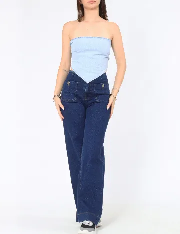 Top Zara, albastru