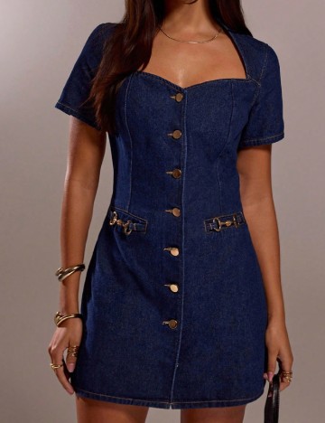 Rochie scurta SHEIN, albastru