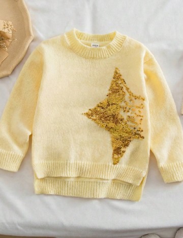 Pulover Shein Kids, galben