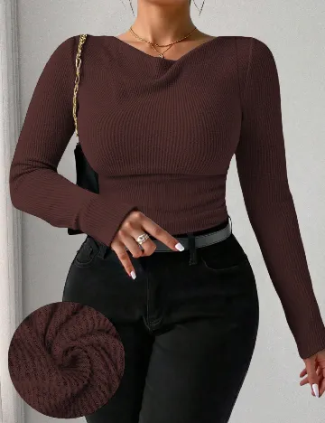 Bluza SHEIN CURVE, maro