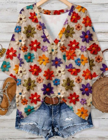 Bluza Emery Rose Curve, floral print