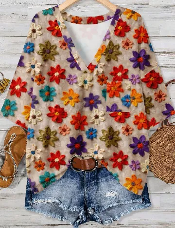 Bluza Emery Rose Curve, floral print