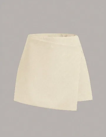 Fusta pantalon SHEIN CURVE, crem