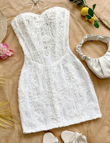 Rochie scurta SHEIN, alb
