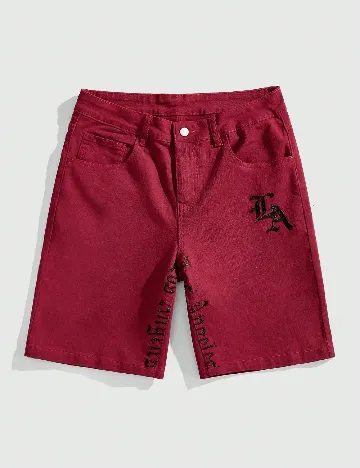 Pantaloni scurti Romwe, rosu